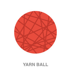 yarn ball flat icon on white transparent background. You can be used black ant icon for several purposes.	