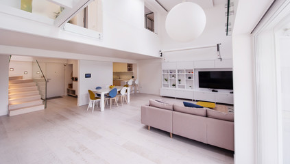 interior of a two level apartment