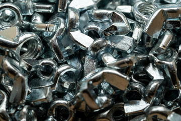 Stainless wing nut used in carpentry and handicrafts for industrial and household.