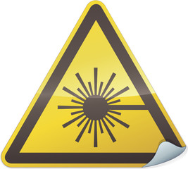 Sticker de danger laser (d&eacute;tour&eacute;)