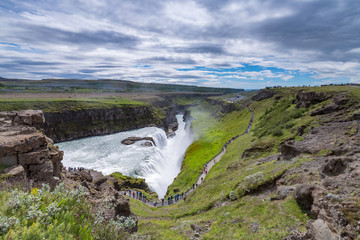 Gullfoss waterfall in Iceland