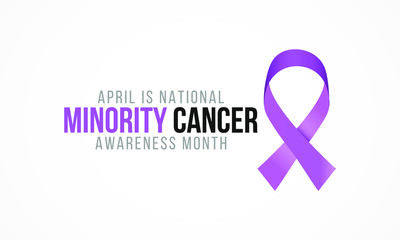 Vector illustration on the theme of National Minority Cancer awareness Month of April.
