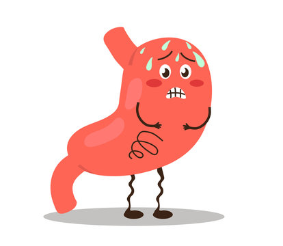 worried red stomach cartoon character clip art preview