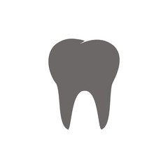 Outline tooth icon vector illustration on white background. 