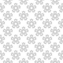 Floral seamless pattern. Gray and white background. Vector illustration
