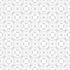 Kussenhoes Floral seamless pattern. Gray design on white background © Liudmyla