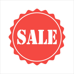 Sale icon isolated on white background. Vector illustration. 