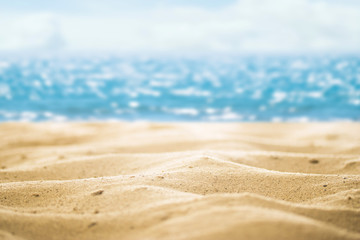 Fototapeta na wymiar Sand beach sea background summer