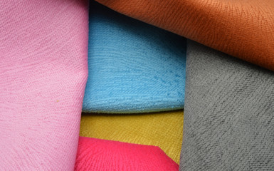 close-up of colorful fabric background