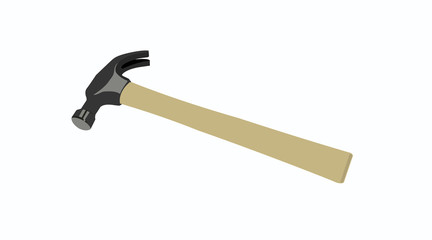 Vector Isolated Illustration of a Hammer