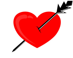 Valentine's day concept background. Heart shape vector illustration, Fulfill love.