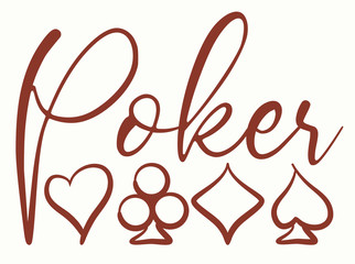 Poker cards banner, vector illustration