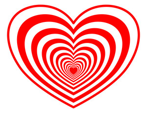 Naklejka premium Valentine's day concept background. Heart shape vector illustration, Fulfill love.