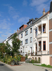 Häuserzeile, Reihenhäuser, Wohngebäude, Bremen, Deutschland, Europa