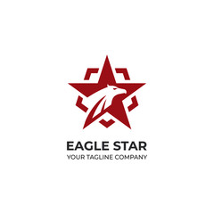 Eagle star logo vector