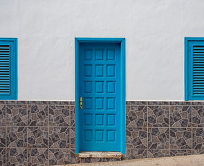 Window in traditional house in Arona Tenerife Spain