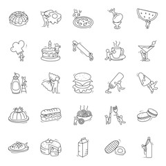  Fast Food Line Icons Pack