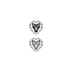 unique lion logo design. minimalist lion logo design