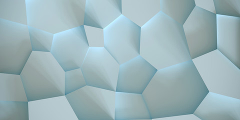 Background from polygons of different shapes and different heights