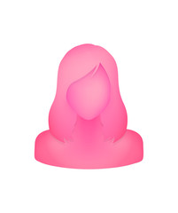 Abstract faceless human portrait illustration / female, woman