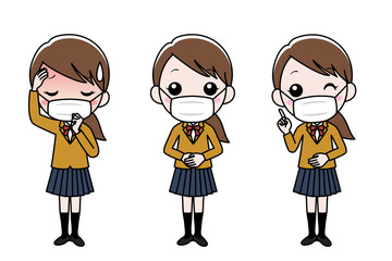 マスクをした女の子