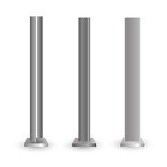 Metal column. Metal pole. 