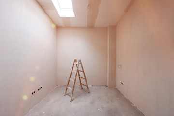 ladder in Interior of apartment