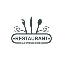 Restaurant and cafe logo design vector