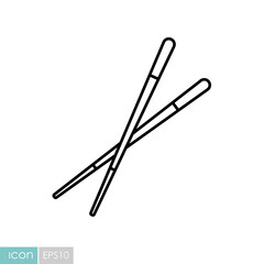 Chinese chopsticks, chop sticks vector icon