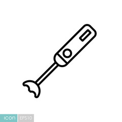 Hand blender vector icon. Kitchen appliance