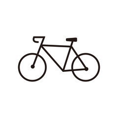 Bicycle icon vector isolated on white background