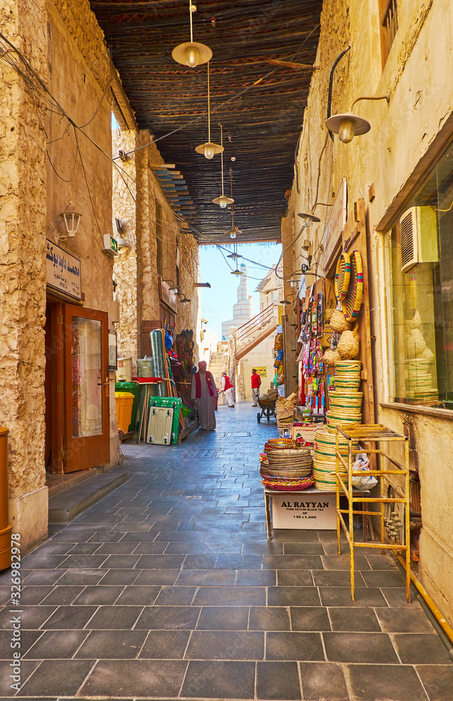 Canvas Prints Covered market alley, Souq Waqif, Doha, Qatar