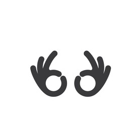 ok hand gesture  icon vector illustration design