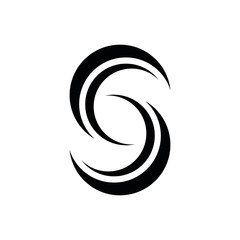 Naklejka premium SS S letter logo design vector icone