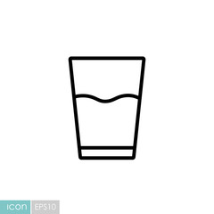 Glass of water vector icon. Kitchen appliance