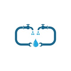 plumbing vector illustration logo icon