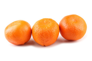 Mandarin oranges isolated on white