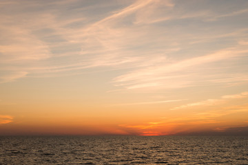 Ocean view in the evening time