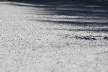 schnee in Frühling