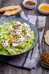 Vegetable salad with feta cheese