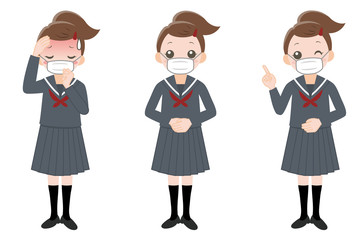 マスクをした女の子