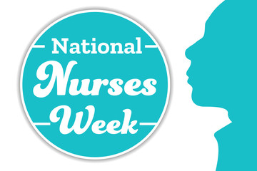 National Nurses Week. Holiday concept. Template for background, banner, card, poster with text inscription. Vector EPS10 illustration.