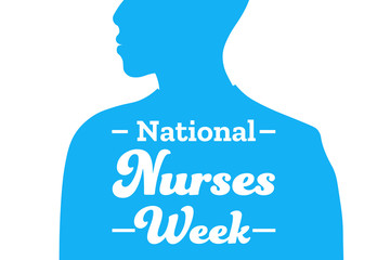 National Nurses Week. Holiday concept. Template for background, banner, card, poster with text inscription. Vector EPS10 illustration.