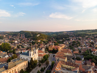 Fototapeta na wymiar aerial view of the city Sremski Karlovci