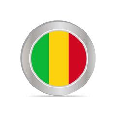 Fototapeta premium The national flag of the Republic of Mali is isolated in official colors.
