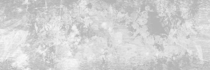 Panoramic white background with gray vintage marbled texture