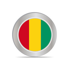 The national flag of the Republic of Guinea is isolated in official colors.