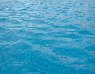 Ripples on the surface of a hotel pool
