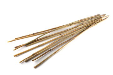 Bamboo sticks isolated on white