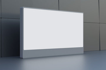 Obraz premium Empty luminous LED banner. 3D rendering